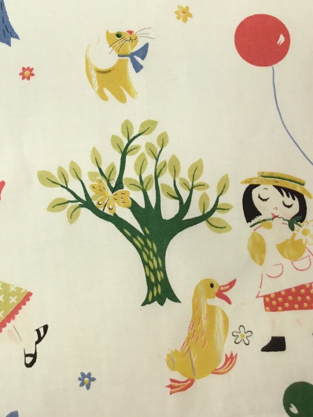 Vintage Everglaze Chintz Curtains Cafe Valance Fabric Juvenile Children Balloons - Picture 11 of 12